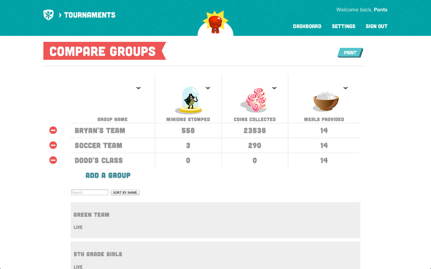 hunger crunch website screen capture