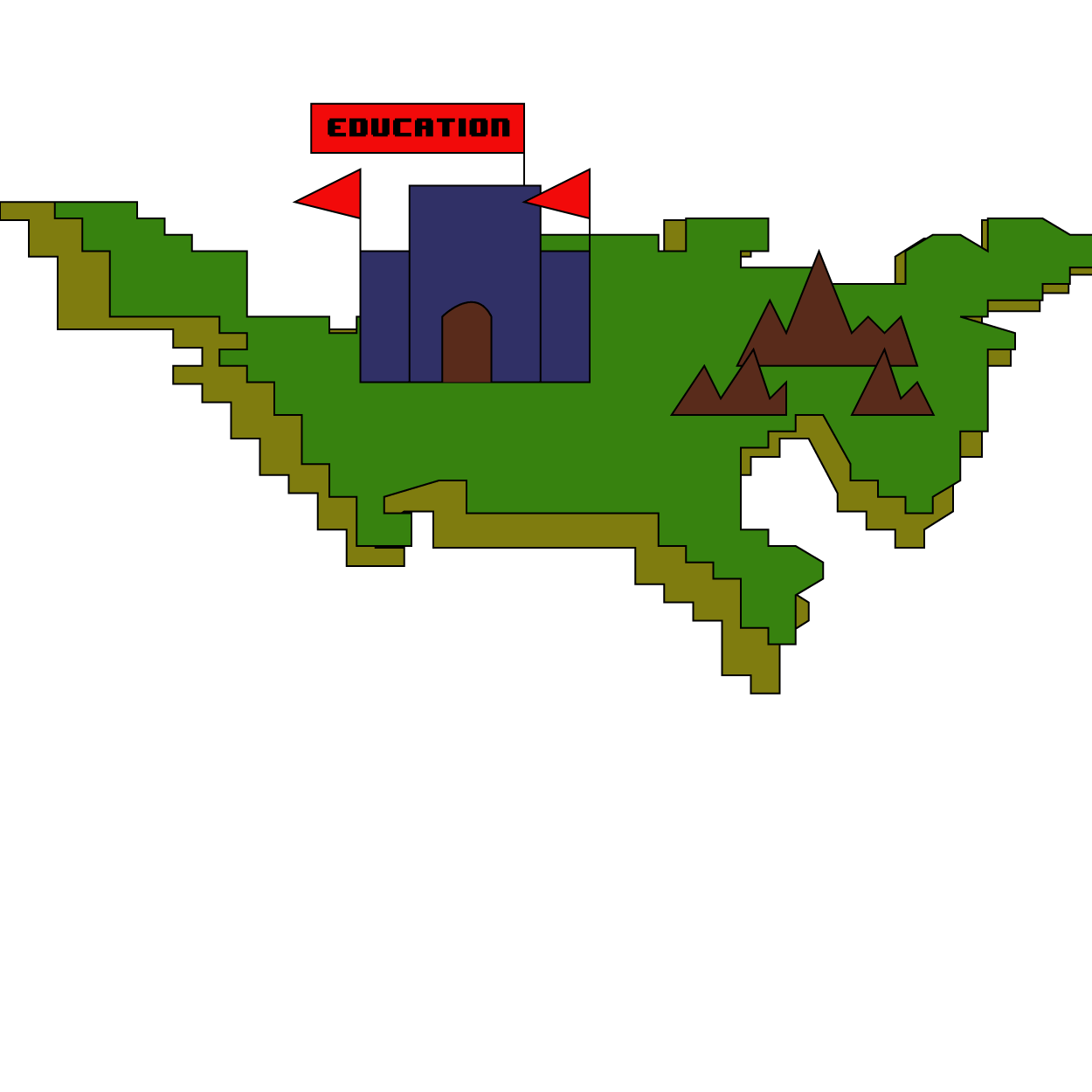 illustration of a continent